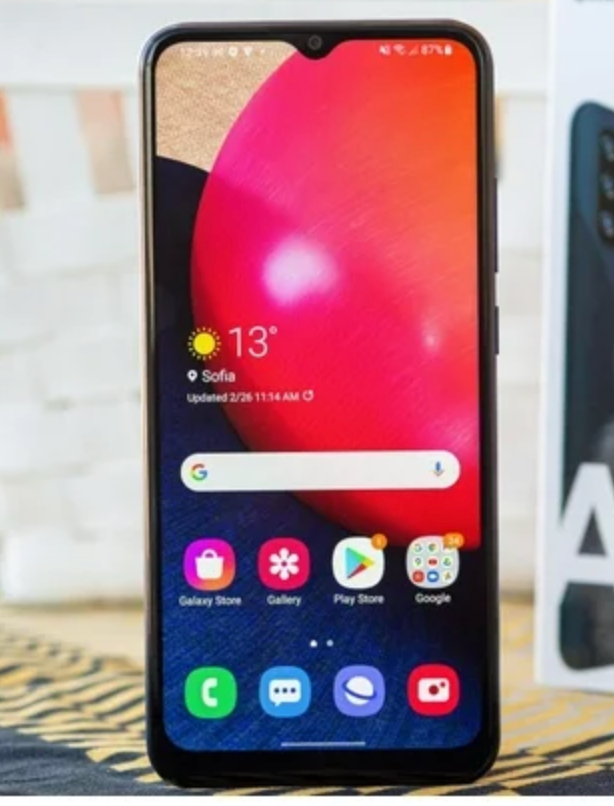 Samsung Galaxy A02s (64GB,2GB RAM), 6.5" HD Display, 5000 mAh Battery, 4G LTE Unlocked (Black) Renewed