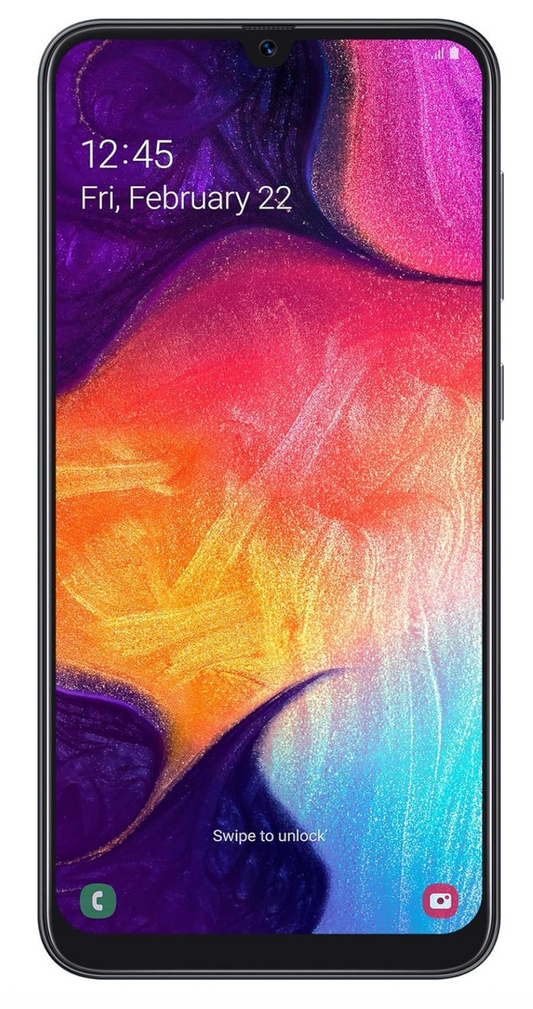 Samsung Galaxy A50 128GB (6.4 inch) Display Triple Camera 25MP Single Sim A505N Black Unlocked (Renewed)