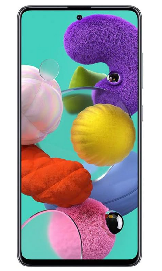 Samsung Galaxy A51 (SM-A515F/DS) Dual SIM 128GB,4GB RAM GSM Factory Unlocked (Black, Renewed)