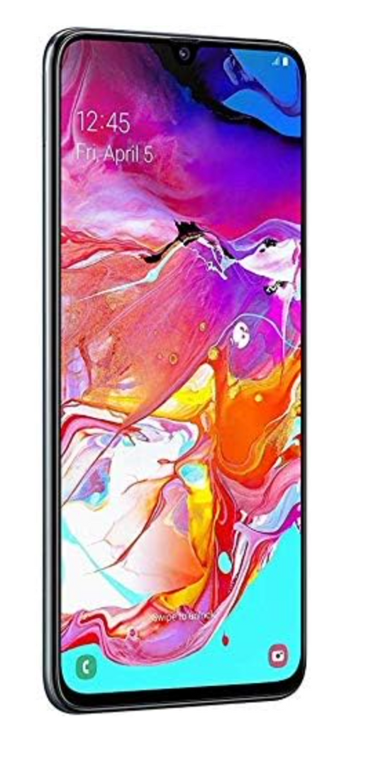 Samsung Galaxy A70 128GB (Canadian Model) A705W 6.7" Display Triple Camera 32MP Unlocked Phone Black (Renewed)