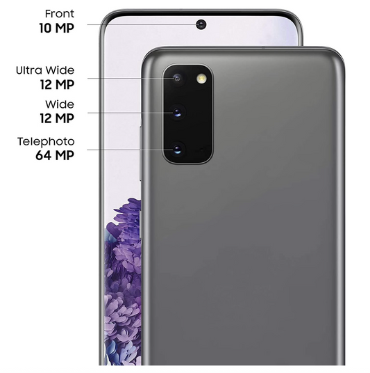 Samsung Galaxy S20 (5G) 128GB Unlocked Smartphone - Cosmic Gray (Renewed)