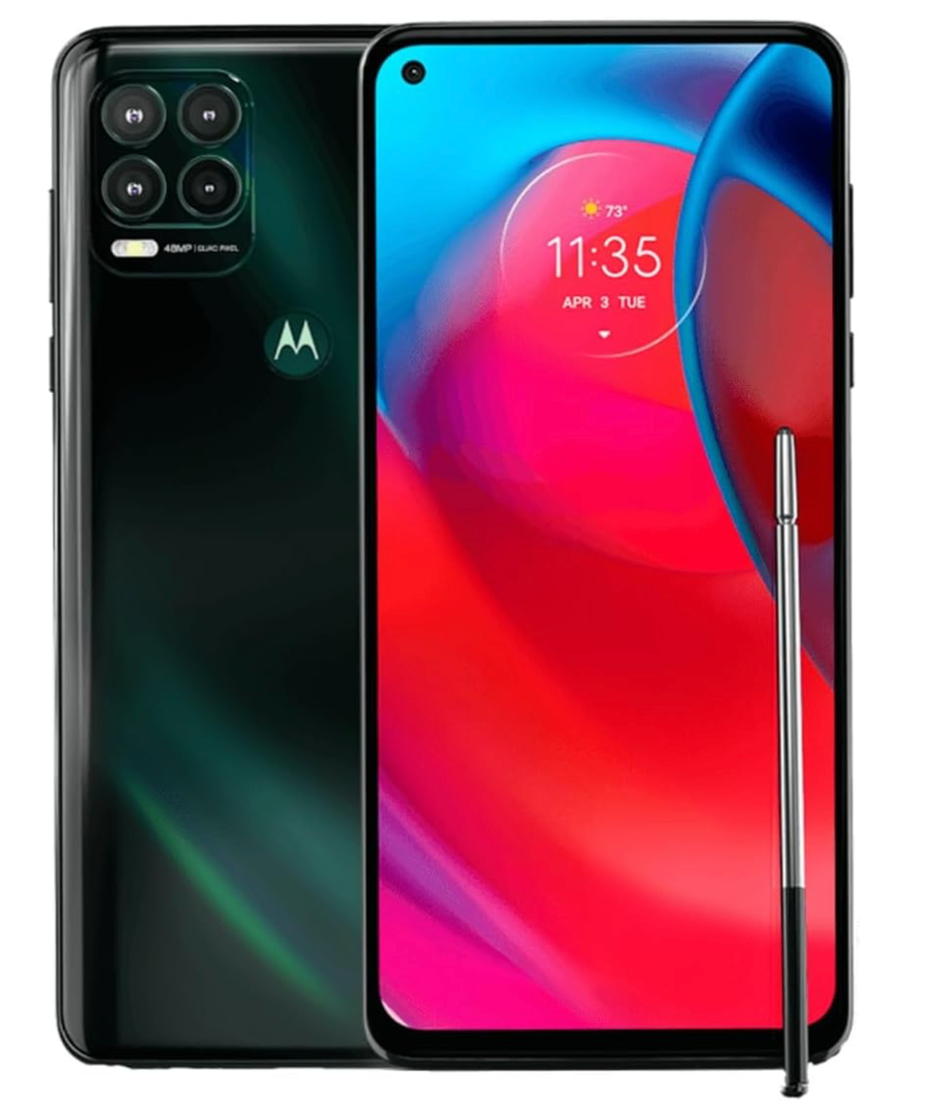 Motorola Moto G Stylus 5G | 2021 Unlocked | 4/128GB | 48MP Camera | Cosmic Emerald (Renewed)