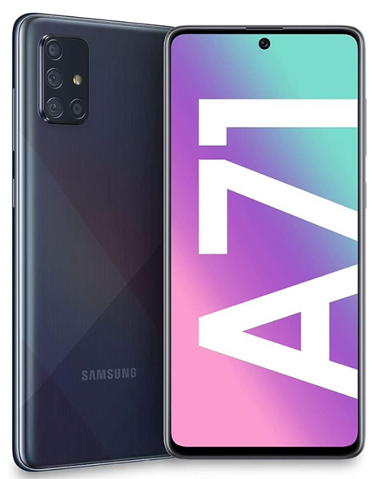 Samsung A71 (5G) 128GB 6.7" Display Quad Camera 64MP - Black (Renewed)