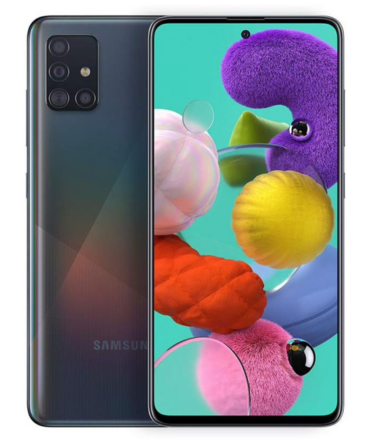 Samsung Galaxy A51 (SM-A515F/DS) Dual SIM 128GB,4GB RAM GSM Factory Unlocked (Black, Renewed)