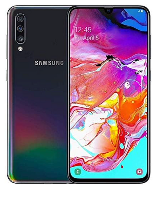 Samsung Galaxy A70 128GB (Canadian Model) A705W 6.7" Display Triple Camera 32MP Unlocked Phone Black (Renewed)