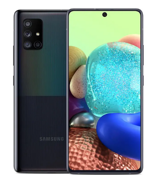 Samsung Galaxy A71 (5G) 128GB 6.7" Display Quad Camera 64MP - Black (Renewed)